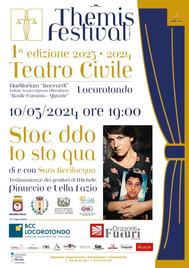 Locorotondo, ultimo appuntamento del Themis festival con “Stoc ddò-io sono qui”