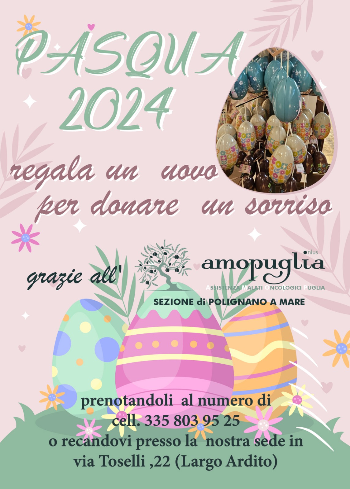 Polignano, torna la Pasqua solidale dell’AmoPuglia