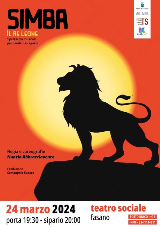 Fasano, al Teatro Sociale c’è “Il Re Leone” per la Rassegna Kids