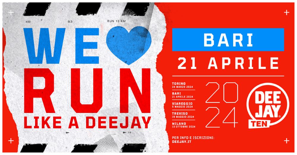 Bari, la “Deejay Ten” torna a Bari domenica 21 aprile
