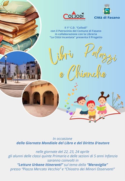 Fasano, “Libri, Palazzi e Chianche” un progetto per le scuole