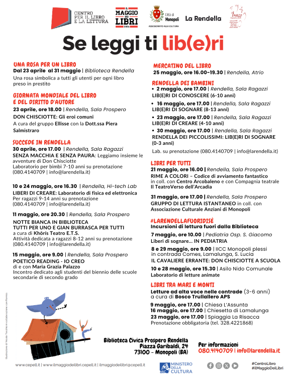 Monopoli, Torna il “Il maggio dei Libri”