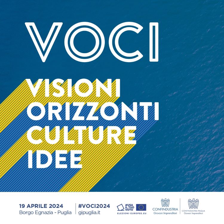 Fasano, 19 e 20 aprile si terrà a Borgo Egnazia (Savelletri di Fasano-Brindisi) l’evento nazionale “V.O.C.I. – VISIONI, ORIZZONTI, CULTURE, IDEE”