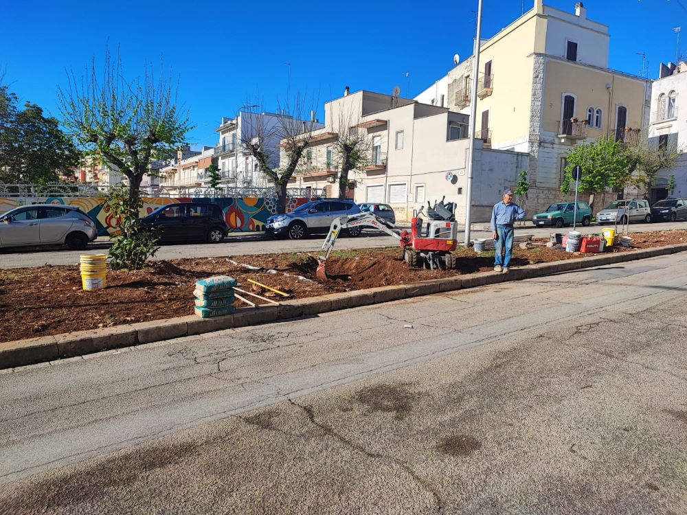 Castallana Grotte, Viale Virgilio, proseguono gli interventi di riqualificazione e manutenzione dell’area