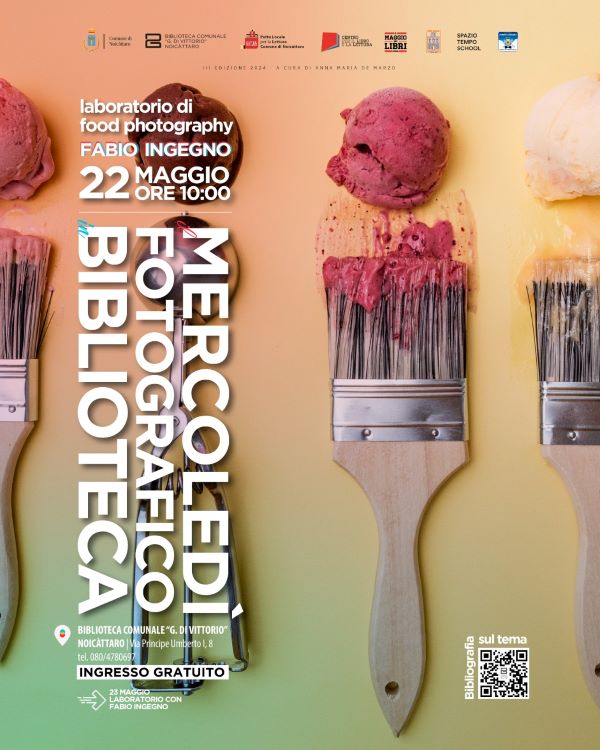 Noicattaro, Fotografie che raccontano la cucina nojana: laboratorio di cibo e fotografica con Fabio Ingegno