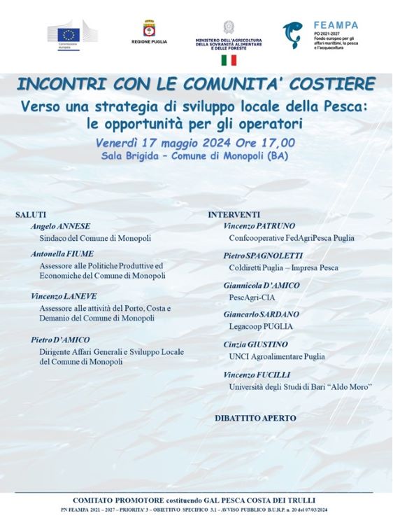 Monopoli, Incontri con le comunità costiere