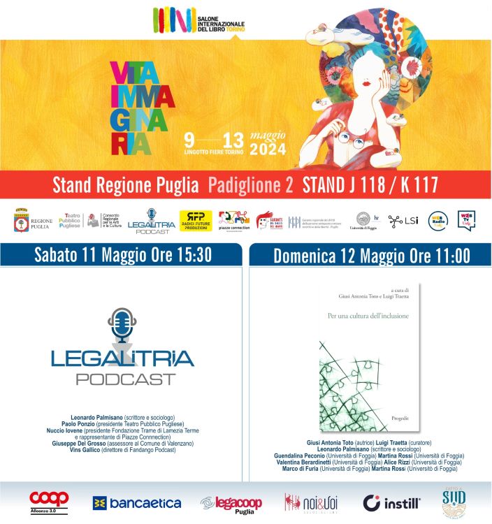 Radici Future-Legalitria al Salone del Libro con due importanti eventi