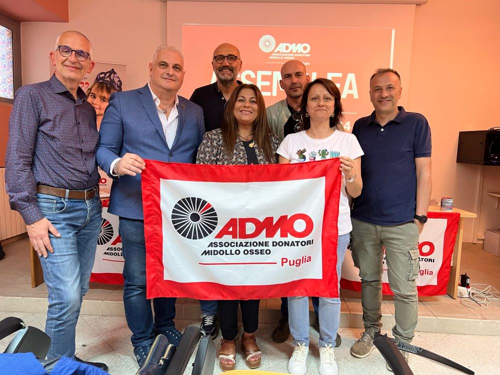 Admo Puglia: Stea presidente per il quarto mandato, nel nuovo Direttivo tre donatori effettivi