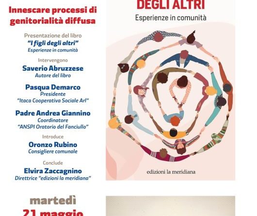 Fasano, presentazione del libro “I figli degli altri.  Esperienze in comunità”