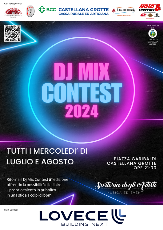 Castellana Grotte, ritorna il “DJ Mix Contest”: seconda edizione per Giovani Talenti