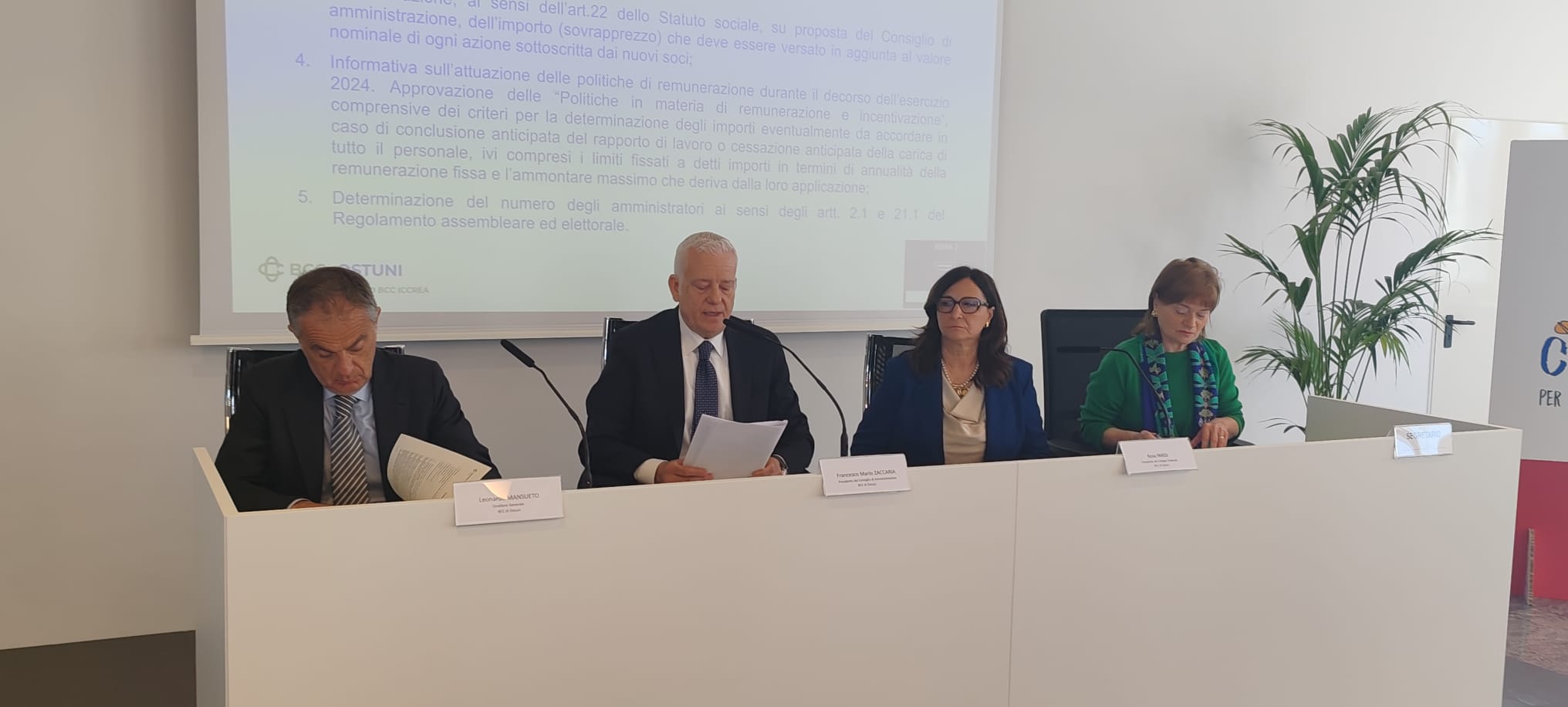 La Banca di Credito Cooperativo di Ostuni inaugura la nuova Sala Convegni e approva all’unanimità il Bilancio 2024
