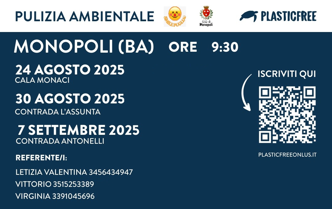Monopoli, tre giornate per un territorio più pulito e sostenibile