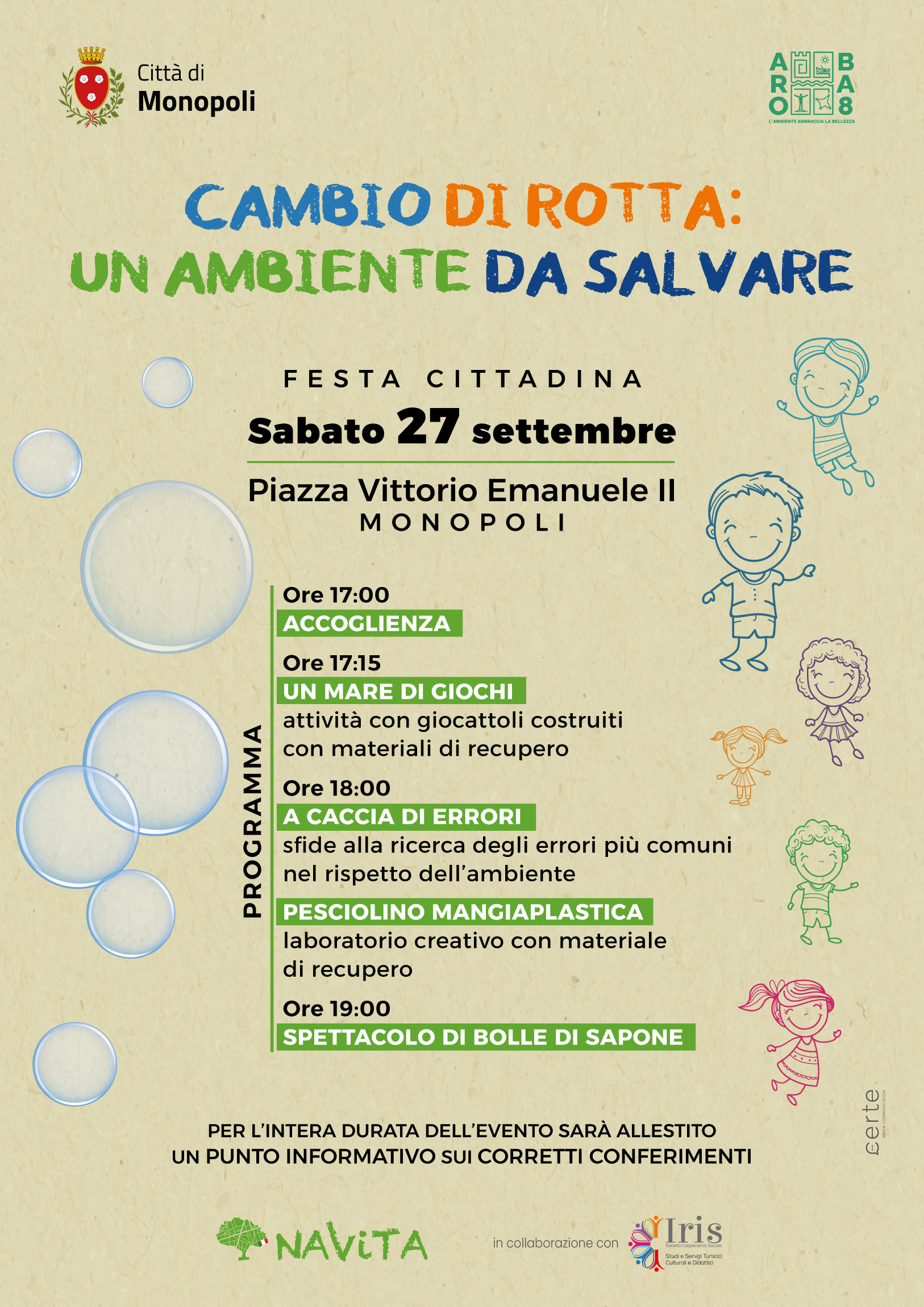 Monopoli, giochi e laboratori in piazza per imparare a rispettare l’ambiente