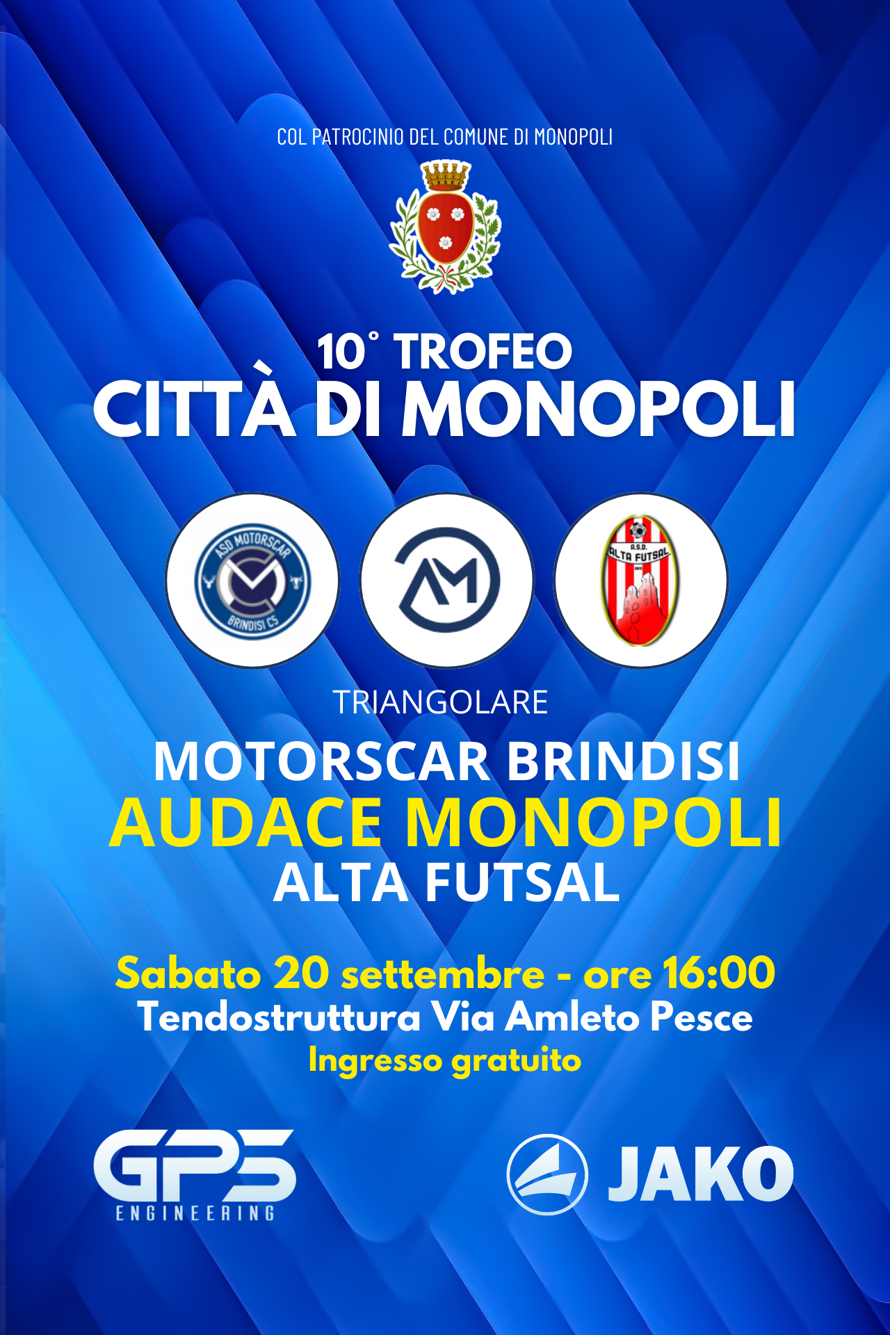 Sabato torna il Trofeo “Città di Monopoli”: decima edizione e grande attesa in città