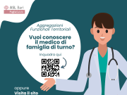 Un clic per sapere chi è il medico di turno: online gli elenchi delle 40 AFT della ASL Bari
