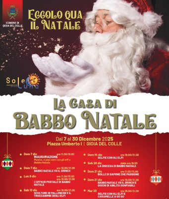 Gioia del Colle accende il Natale: magia, bambini e sogni che prendono vita