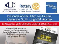 Il libro “Ostuni. Non mi cercare più…” sarà presentato al Circolo Unione di Lucera
