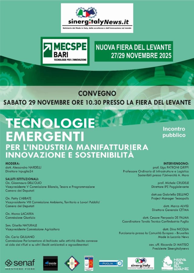 Locandina evento Tecnologie emergenti