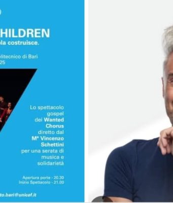 Bari: Vincenzo Schettini e il gospel per i bambini dell’Unicef