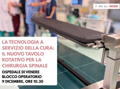 Al “Di Venere” arriva il primo tavolo operatorio rotativo d’Italia