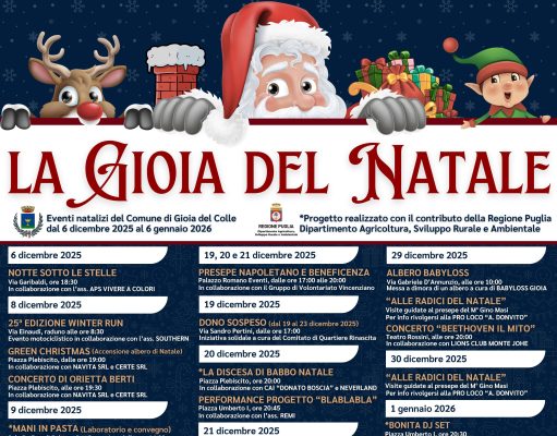 A Gioia del Colle esplode la magia: “La Gioia del Natale” accende la città
