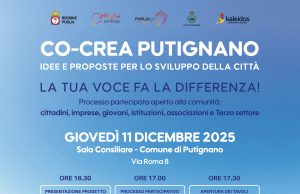 Al via “Co-Crea Putignano”, processo partecipativo per lo sviluppo della città