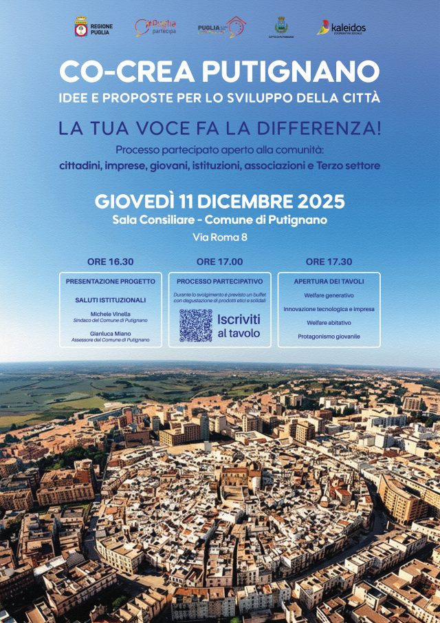 Locandina Co-Crea Putignano 11 dicembre
